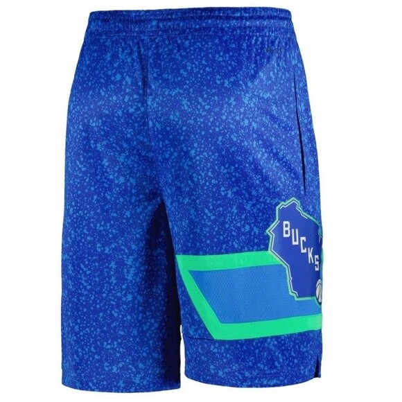 Nike Men's Royal Milwaukee Bucks 2023/24 City Edition Swingman Shorts Nwt Size S - Picture 3 of 6